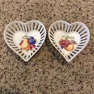 Vintage heart fruit containers